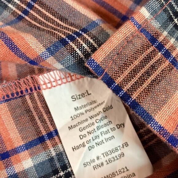 Plaid Button Down Summer Dog Shirt - Picture 4 of 5